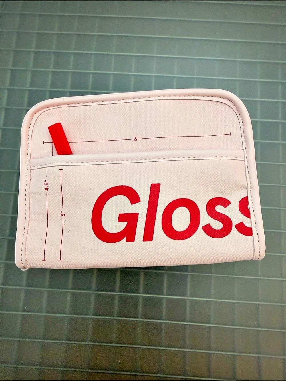 Glossier Mini Beauty Bag Pink Cosmetic Bag